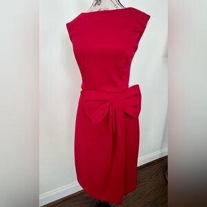 Vibrant Red Midi Dress